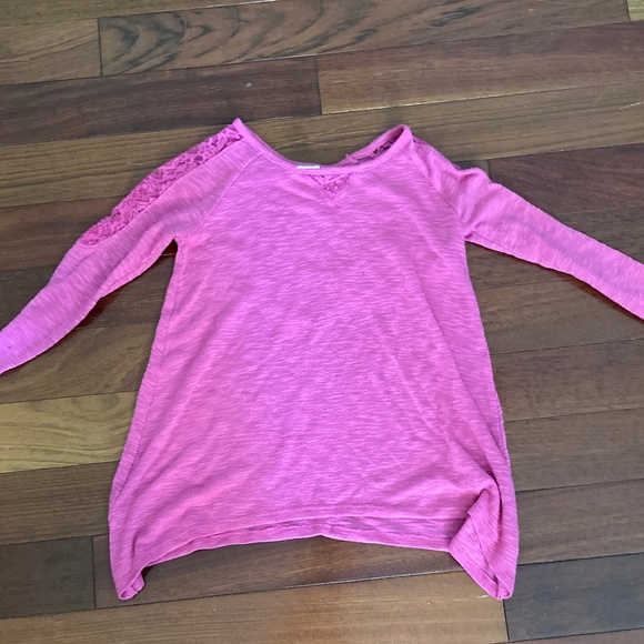 Hot Pink Kids 7/8 Long-Sleeved Shirt - Picture 1 of 1